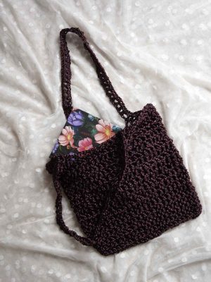 Handmade Tote Brown Color Crochet Bag