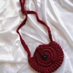 Handmade Stylish Crossbody Maroon Crochet Bag