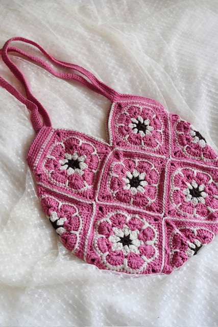 Handmade Pink Color Trendy Vintage Crochet Bag2