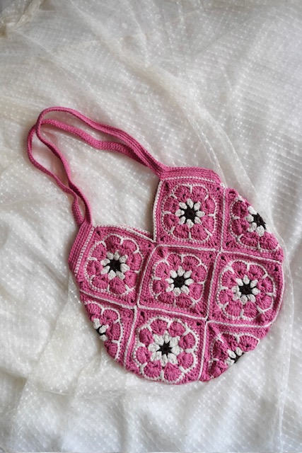 Handmade Pink Color Trendy Vintage Crochet Bag3