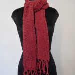 Dark Onion Pink Color Velvet Scarf