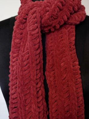 Dark Onion Pink Color Velvet Scarf