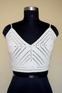 Handmade White Color Crochet top