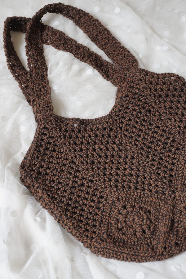 Handmade Granny Square Brown Color Crochet Bag - Image 2