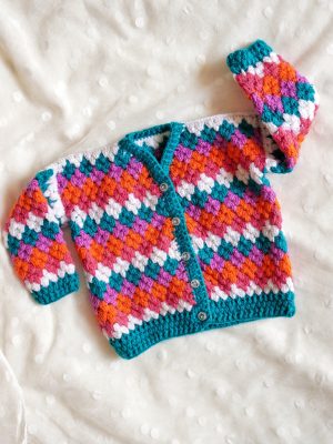Handmade Crochet woolen Baby Sweater