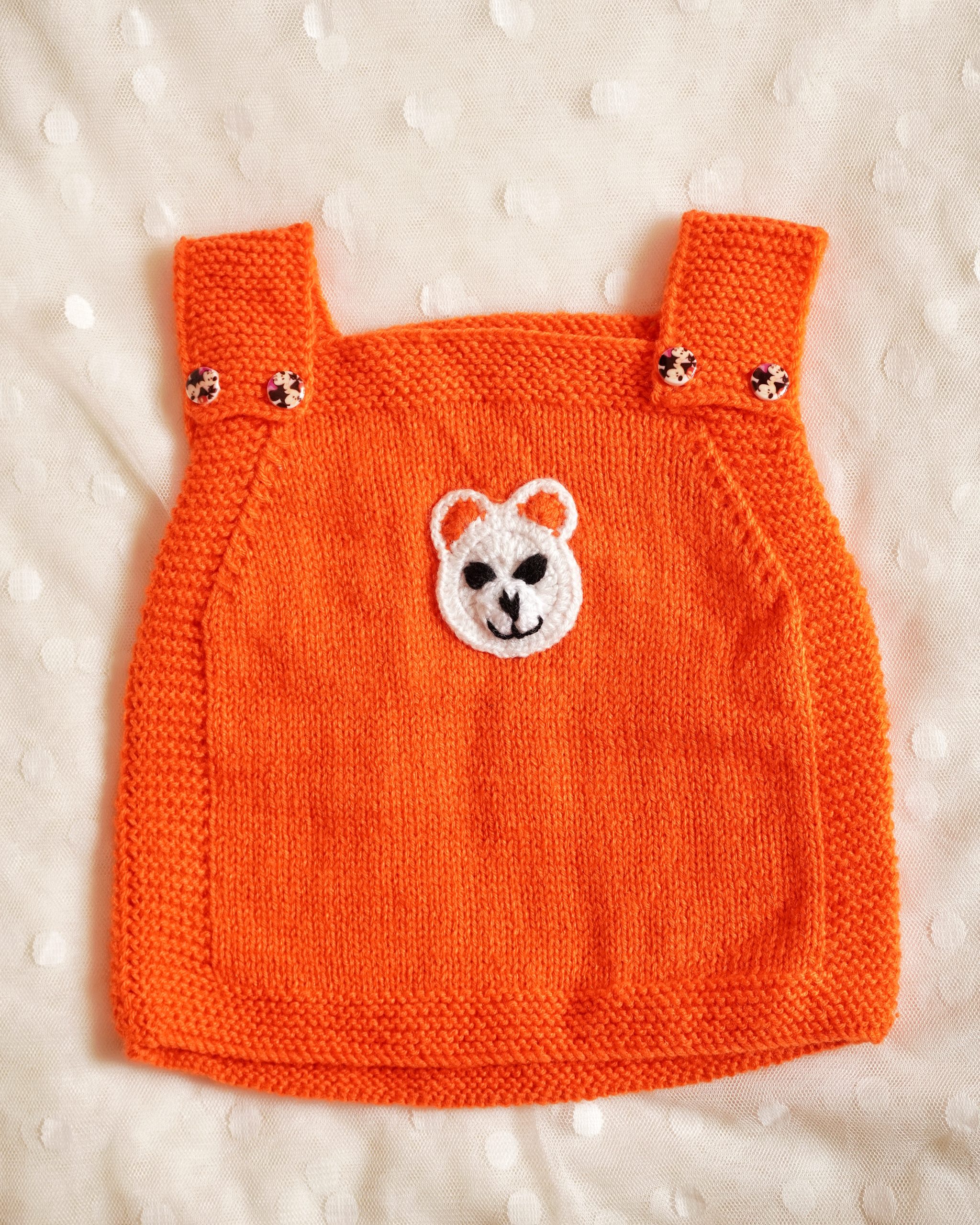 Orange Color Baby Woolen Half sweater
