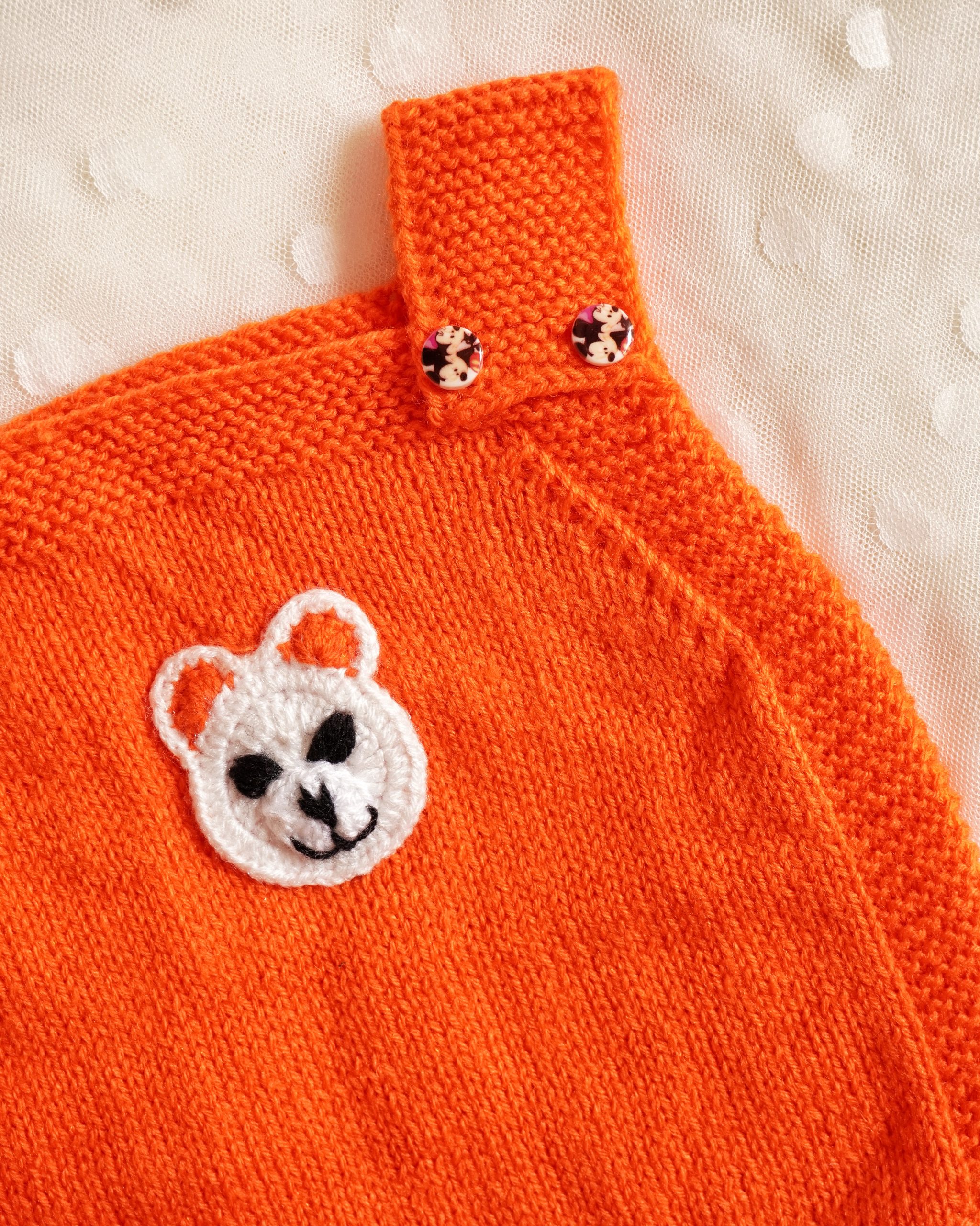 Orange Color Baby Woolen Half sweater - Image 2
