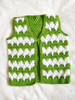 Handmade Crochet woolen Baby Half Sweater