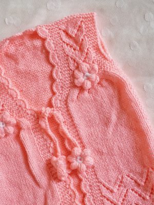 Baby Pink Color Woolen Half Sweater